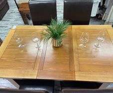 Solid Oak dining table with 4 chairs