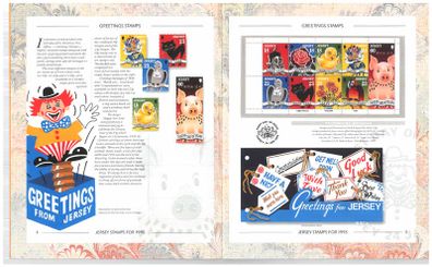 1995 Jersey (Channel Islands) Stamp Year Book (softback) issued by Jersey Post with 14 images of contents