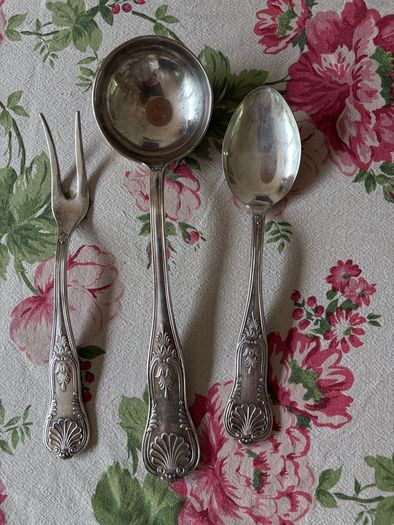 Vintage Italian Silver Plate Serving Utensils