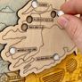 Handmade Ireland Golf Course Tracker Map - 3D Layered Wood Image 2