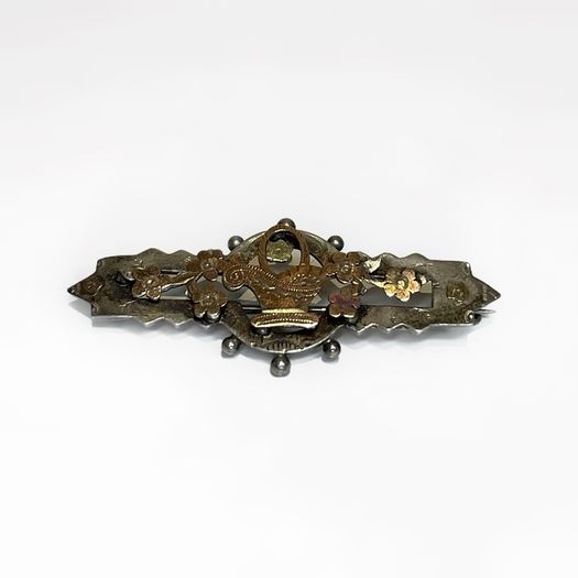 Antique Sterling silver sweetheart brooch