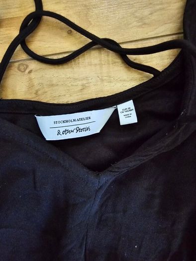 & Other Stories Black Mini Dress