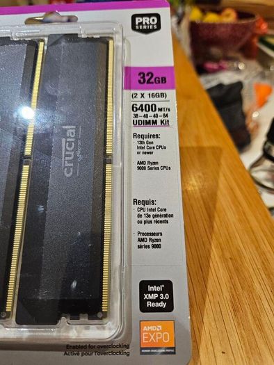 Desktop RAM: DDR5 32gb Kit (2x16gb). I've two of these kits.