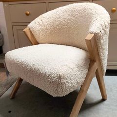 Ex Display Cream Fabric Armchair