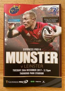 2017 Munster v Leinster - Guinness PRO 14 Programme