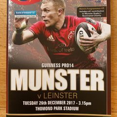 2017 Munster v Leinster - Guinness PRO 14 Programme