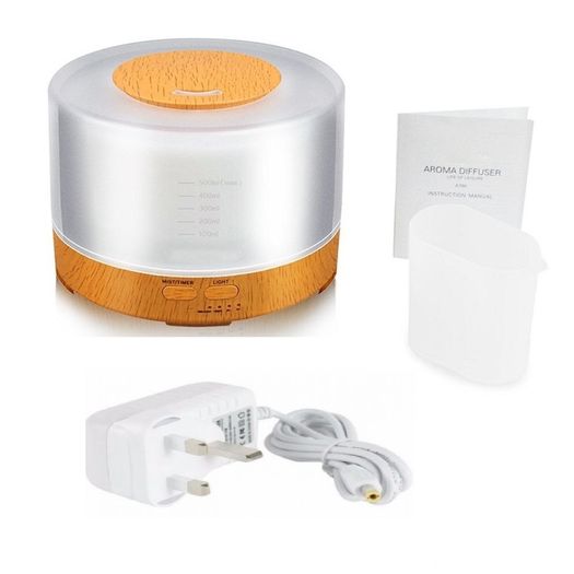 500 ML LED Ultrasonic Air Humidifier with RC FREE Essential Oil Aroma Diffuser Aromatherapy for Home