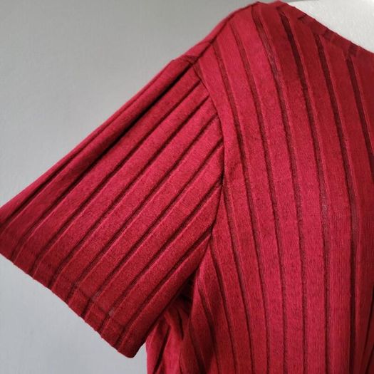 Shein burgundy ribbed top, Size 3XL / UK22