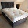 4'6 Plush&Crushed velvet divan bed with Image 3