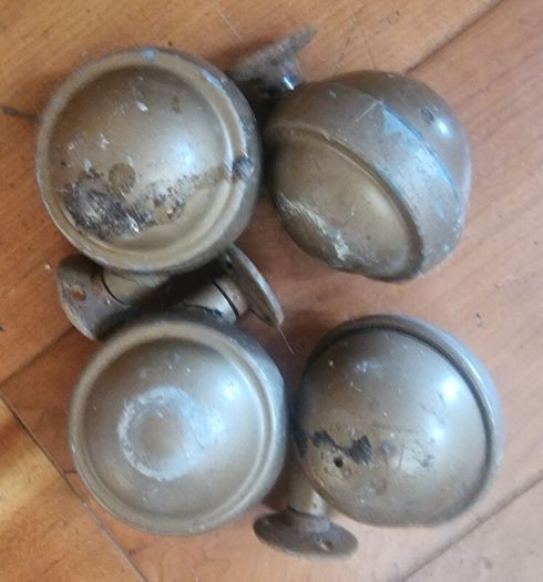 4 Vintage Shepherd's Patent Ball Castors