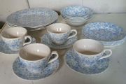Churchill Light Blue and White Dinner Set