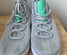 Nike Air Jordan Trainers Grey/Green UK5.5