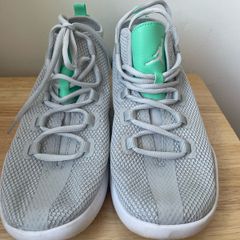 Nike Air Jordan Trainers Grey/Green UK5.5