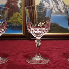 3 Piece Stemmed Crystal Goblets / Wine Glasses
