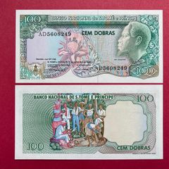 St Thomas & Prince  100 Dobras. 1989  Pick 60. ( Uncirculated )