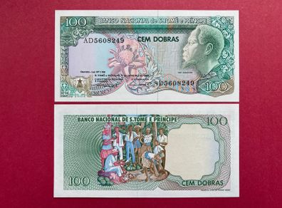 St Thomas & Prince  100 Dobras. 1989  Pick 60. ( Uncirculated )