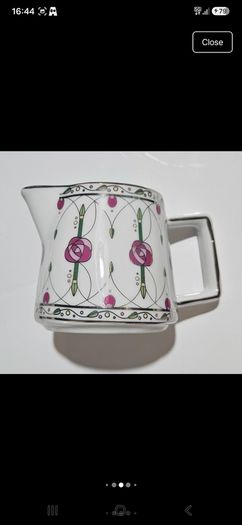 Vintage Charles Rennie Mackintosh Tea For Two Set Porcelain Art Deco Tea pot and jug