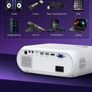 Home Theatre projector 1080P Full HD Supported, Upgraded 8500 Lux Video Projector Compatible with iOS/Android/Tablet/PC/TV Stick/USB/DVD/Game Image 4