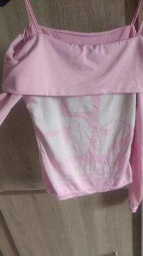 Off shoulders top pink fits XS s m