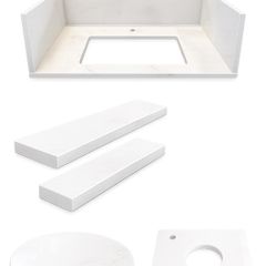 granite and quartz shelves , worktops , upstands etc