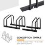 3 Bike Stand Bicycle Storage Rack Floor or Wall Mount Black Brand New Image 5