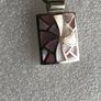 silver chain & mother of pearl pendant Image 4