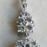 Vintage Circa 1990s 18k white Gold 750 Natural Diamonds and Sapphire Decorated Necklace L 13,5" - 10,80g Image 5