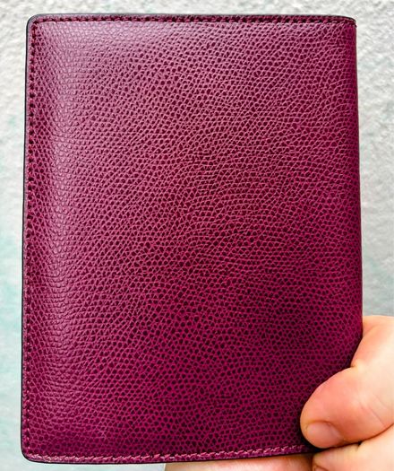 Tumi leather passport cover, burgundy