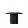 Black Extending Dining Table  Round to Oval Design  100-180cm Image 4