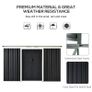 9ft x 4.25ft Corrugated Garden Metal Storage Shed Outdoor Equipment Tool Box with Foundation Ventilation & Doors (FREE SHIPPING) Image 3