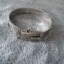 solid silver buckle bangle, full halmarks,Birmingham,35g Image 6