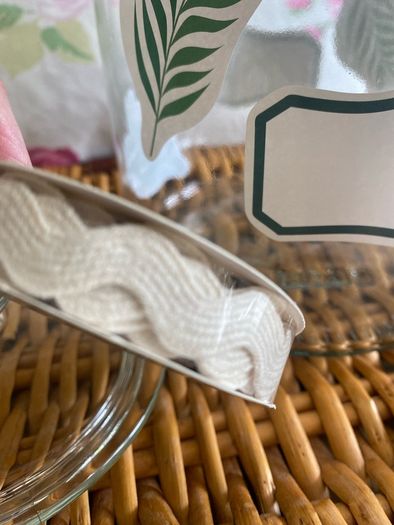 ShabbyChic Storage Jar and ribbon