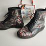Dr Martens Union Jack 1460 8 eye black red leather boots England uk7 Image 5