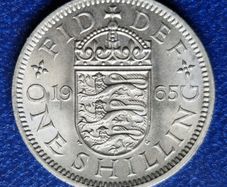 Great Britain 1965 Shilling Eng Rev BU coin