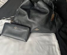 Coach pebbled leather Handbag and matching wallet