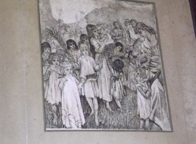 a antique pen ank drawing the kingdon of the child by j,shepherd
