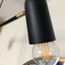 Contemporary Ceiling lights. Italy. Gold/Black. As New Image 3