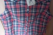 Ladies Check Sleeveless Shirt