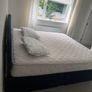 Navy super king bed, mattress,base and headboard Image 3