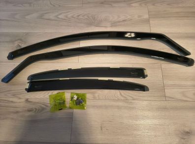Skoda Octavia MK3 Wind Deflectors Wind Visors Team HEKO Rear Hatchback plus Front FREE