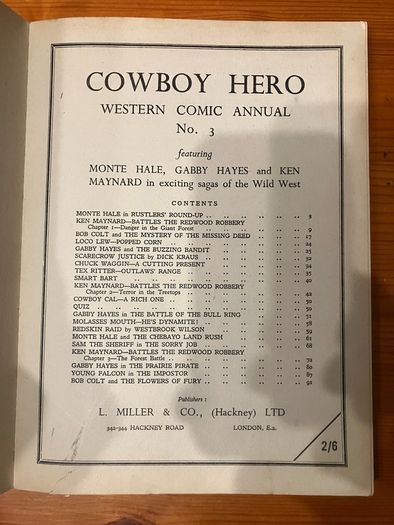 Western annual: 'Cowboy Hero' number 3