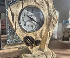 Newgrange Living Stone-Style Quartz Mantel Clock