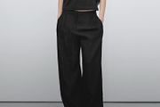 Massimo Dutti black trousers with darts size 10