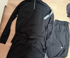 Men's Nike black tracksuit with shorts and bottoms