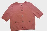 H&amp;M baby-pink fine knit cardigan NWT