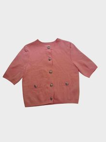 H&M baby-pink fine knit cardigan NWT
