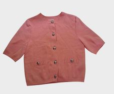 H&M baby-pink fine knit cardigan NWT