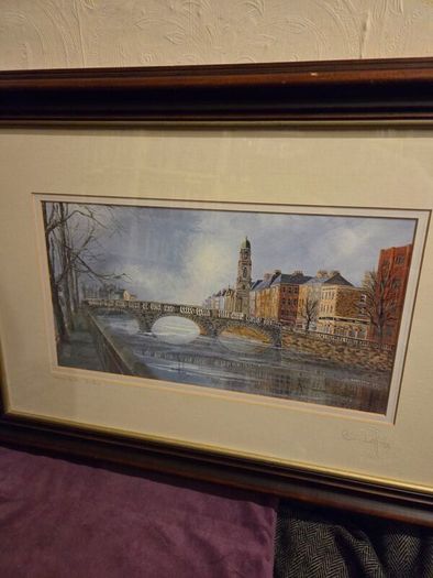 Brendan Hayes "Arran Quay Dublin" signed Lithograph