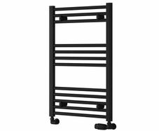 Heated Towel Rail | Matt Black | 800 x 500 mm Bathroom Radiator