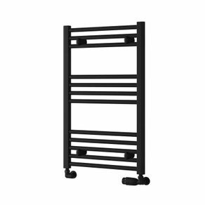 Heated Towel Rail | Matt Black | 800 x 500 mm Bathroom Radiator